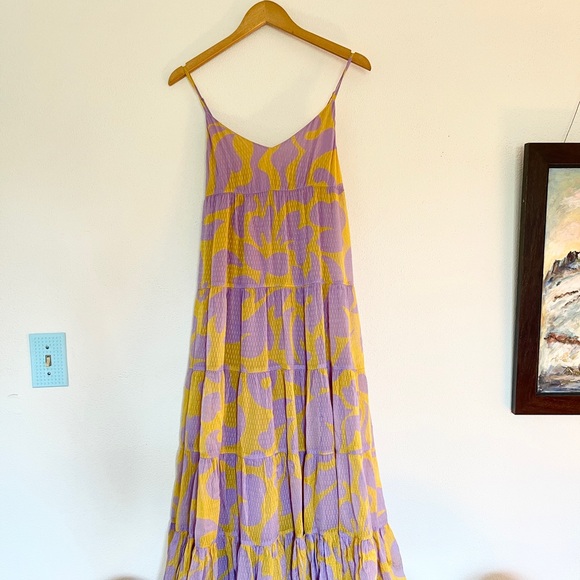 RHODE Josephine Orange and Purple Maxi Dress - Picture 7 of 7